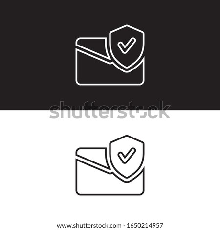 Protected Mail, Email, Message. Logo, Icon, Sign, Symbol. Graphic Design Vector EPS10