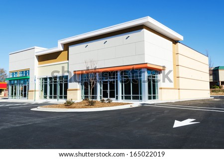 New commercial retail small office building Royalty-Free Stock Photo #165022019