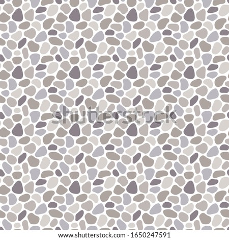 Hand drawn polka dot seamless pattern. Random geometric pebble wallpaper. Simple stones backdrop. Design for fabric, wrapping paper. Vector illustration Royalty-Free Stock Photo #1650247591