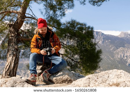 Nature photographer takes pictures wandering the mountains in Turkey