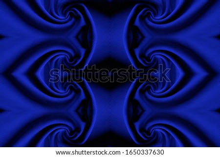 Close up background of blue fabric or fabric texture use for web design and wallpaper background 