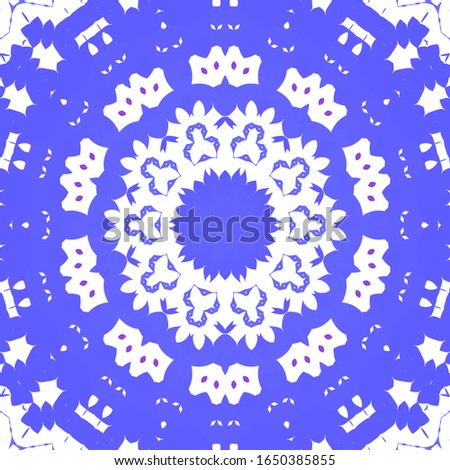 Antique portuguese azulejo ceramic. Vector seamless pattern collage. Original design. Blue floral and abstract decor for scrapbooking, smartphone cases, T-shirts, bags or linens.