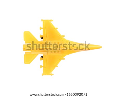 fighter jet toy isolated on white background