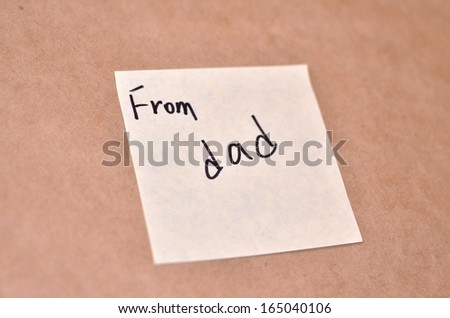 Short message on notepaper grunge background
