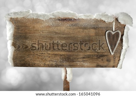 banner and wooden love 