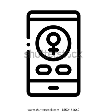 Phone Call Female Icon Vector. Outline Phone Call Female Sign. Isolated Contour Symbol Illustration