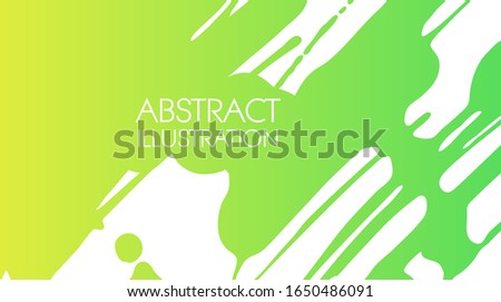 Color gradient ink brush stroke on white background. Japanese style. Vector illustration of grunge stains