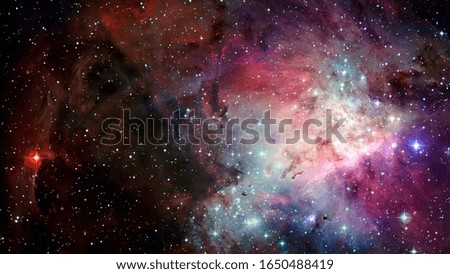 Deep space art. Nebulas, galaxies and stars in beautiful composition. Awesome for wallpaper and print. Elements of this image furnished by NASA