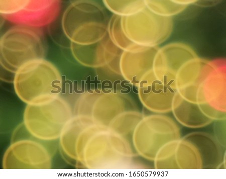 blurred reflective hanging lights in festival bokeh background