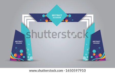 exhibition stand Gate entrance vector with for mock up event displ, arch design Royalty-Free Stock Photo #1650597910