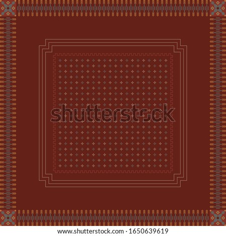 ethnic pattern with earth tone color combination