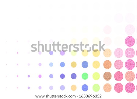 Light Multicolor vector template with circles. Beautiful colored illustration with blurred circles in nature style. New template for your brand book.