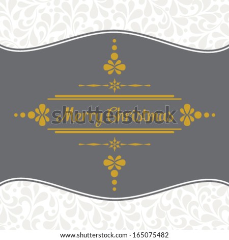 Vector Merry Christmas and Happy New Year card design. Perfect as invitation or announcement.