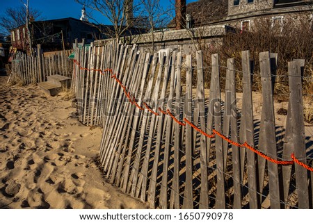 Beach fence in Provincetown, Massachusetts.