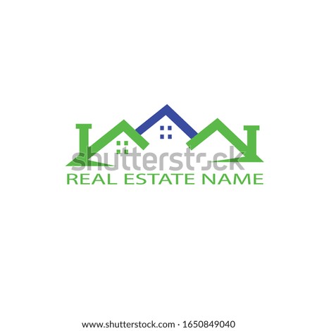 Real estate, construction, ecology, outdoor recreation vector logo design template. The icon on the eroded landscape.