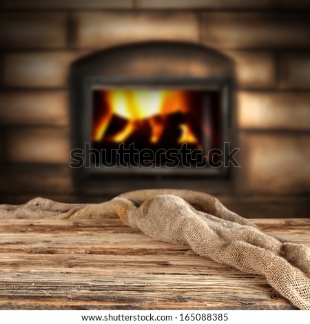 brown space and fireplace 