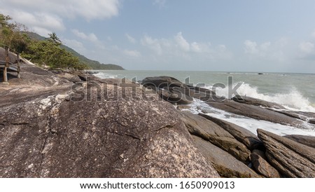 Rocky beach on Sichon Bay