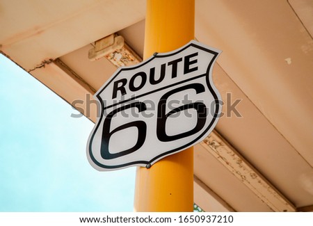Route 66 sign in Williams, Arizona, United States