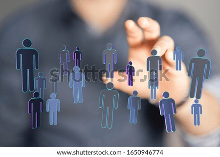 conceptual image with social connection 