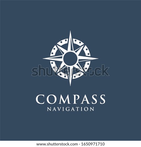 modern and simple compass logo