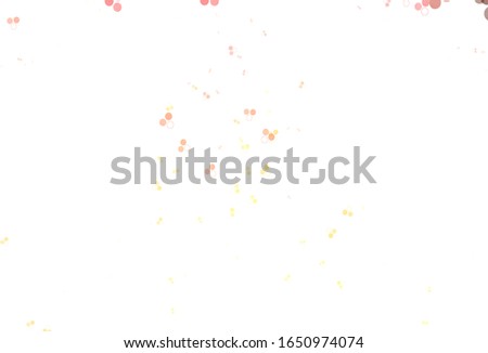 Light Orange vector background with bubbles. Beautiful colored illustration with blurred circles in nature style. New template for your brand book.