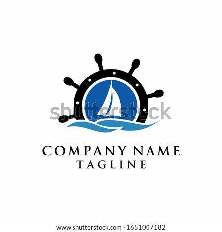 steering the ship sets an elegant simple logo