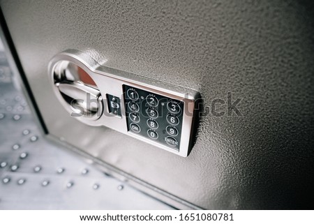 Code lock on the safe door.
 Royalty-Free Stock Photo #1651080781