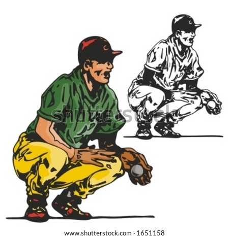 Baseball pitcher. Vector illustration
