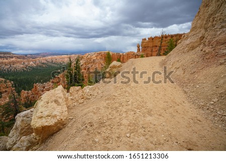 hiking the peek-a-boo loop in the bryce canyon national park in utah in the usa