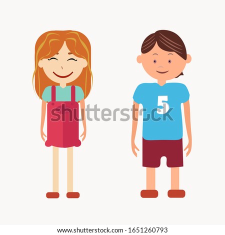 two young character boy and girl