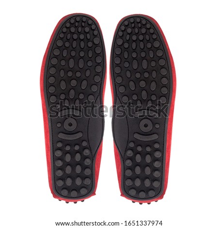 shoes sole isolated on a white background, top view, stock photography
