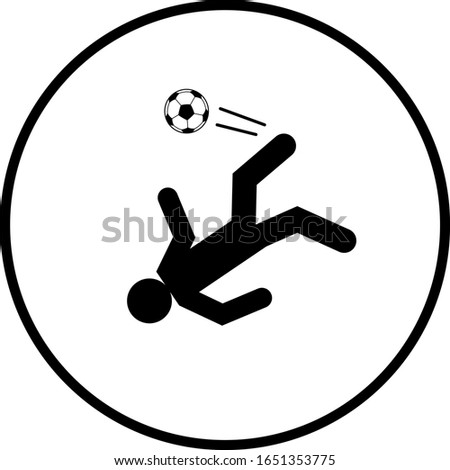 soccer player making a bicycle kick or chilena