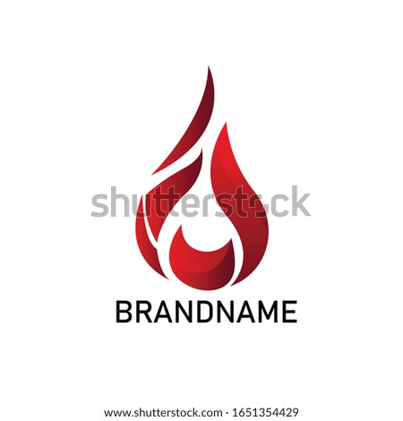 red fire logo. logo vector.