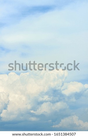 Background material of cloudy blue sky in summer