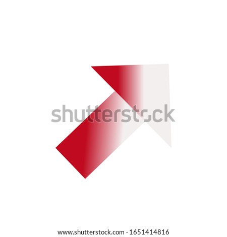 vector red color arrow icon, logo.