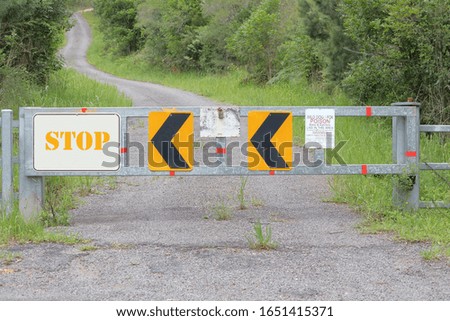 Super strong steel gate across a road
