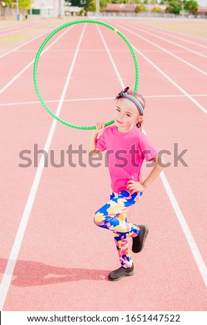 Kid Girls with skipping rope