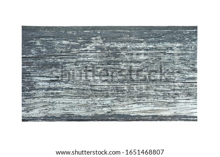 Old Grunge Wooden Sign Isolated on White Background.