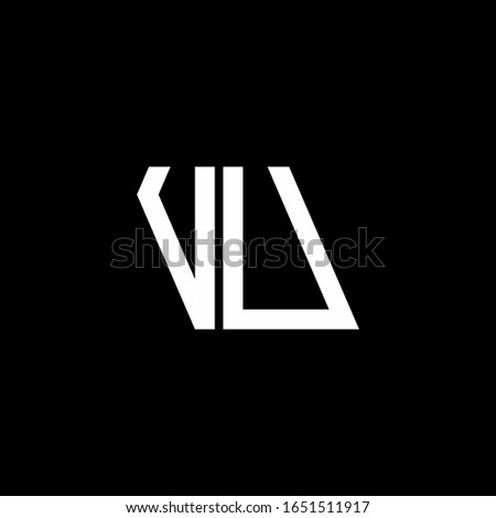 VU logo abstract monogram isolated on black background