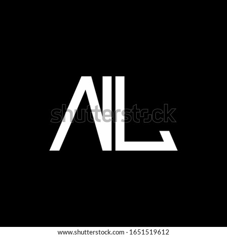 NL logo abstract monogram isolated on black background