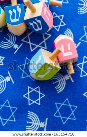 A still life composed of elements of the Jewish Chanukah/Hanukkah festival.