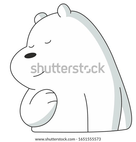 Drawings of a cute cartoon polar bear
