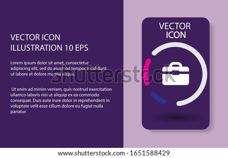 Vector icon bag 10 EPS . Lorem Ipsum Illustration design
