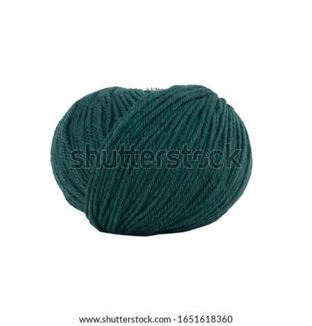 merino wool knitting yarn isolated on white background, stock photography