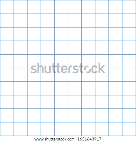 White graph paper with blue lines, square