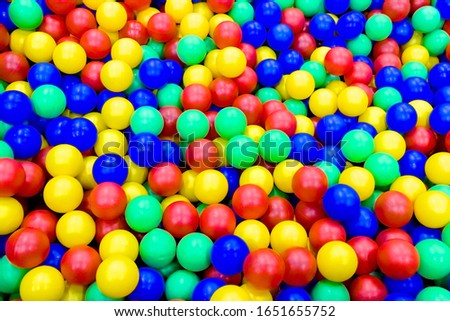 pictured in the photo colorful plastic balls on children's playground
