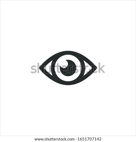Eye icon sign flat. illustration Royalty-Free Stock Photo #1651707142