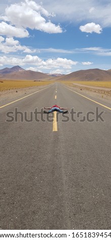 seat on the road in a desert