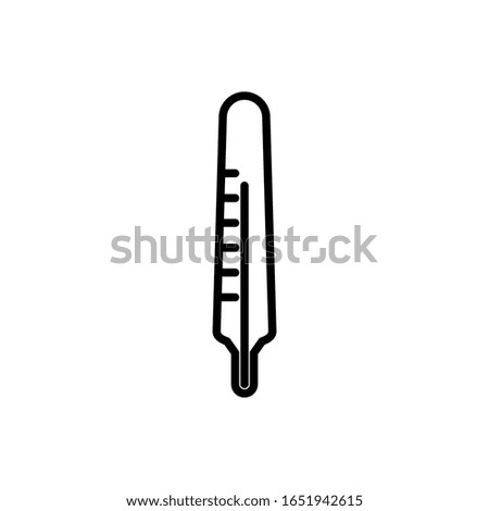 Thermometer icon vector illustration logo for many purpose. Isolated on white background. – Vector