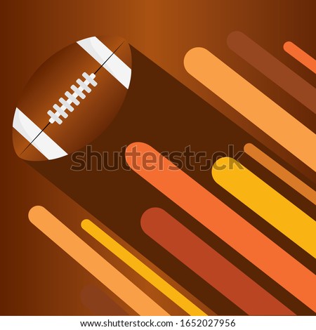 American football poster with a ball - Vector